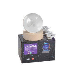 3D Uzak Işıklı Astronot Kristal Cam Küre Gece Lambası
