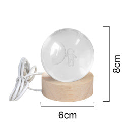 3D Uzak Işıklı Astronot Kristal Cam Küre Gece Lambası