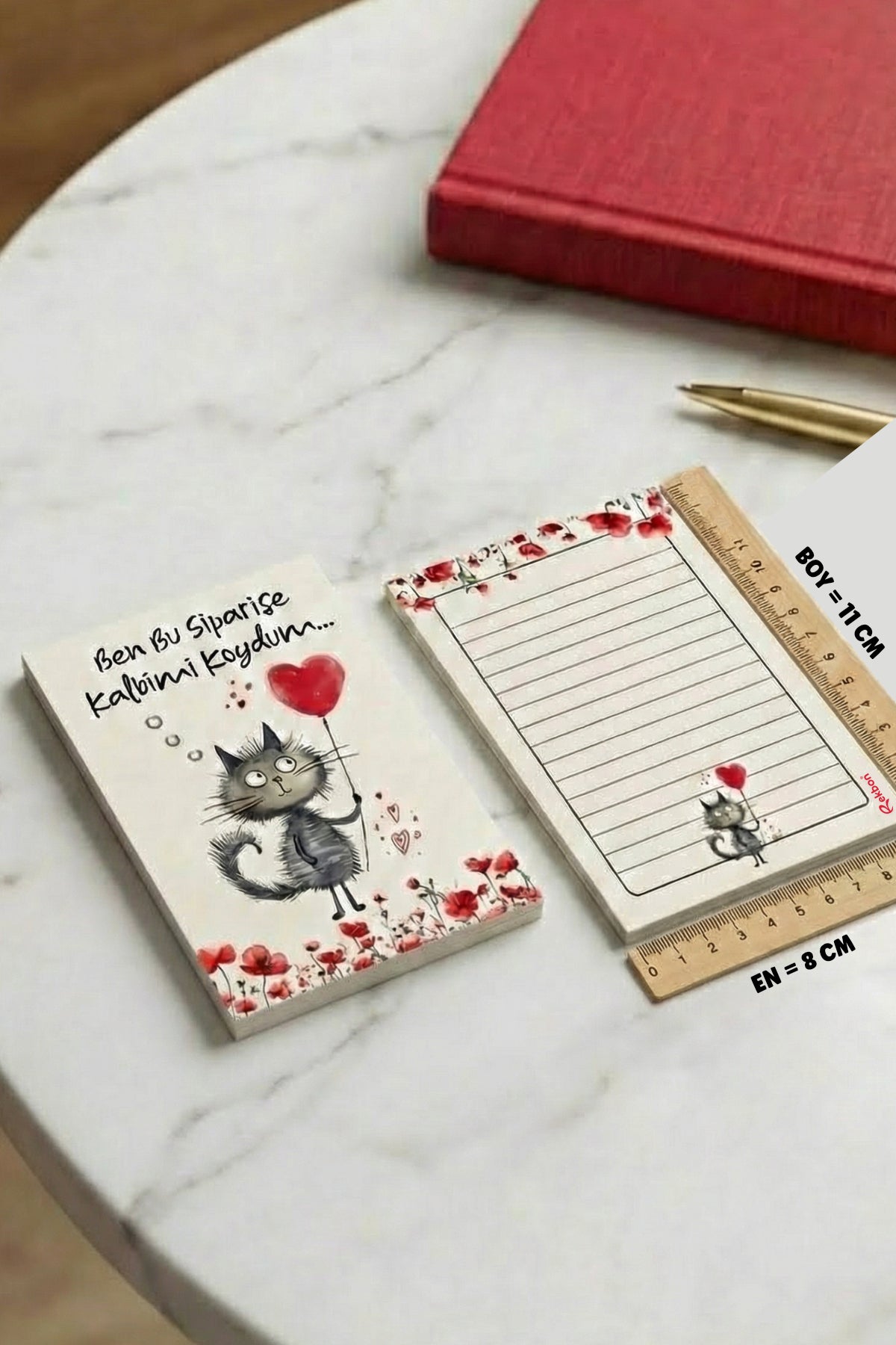 Rekbon Ben Bu Siparişe Kalbimi Koydum Teşekkür Kartı