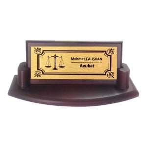 Ahşap Masa İsimlik