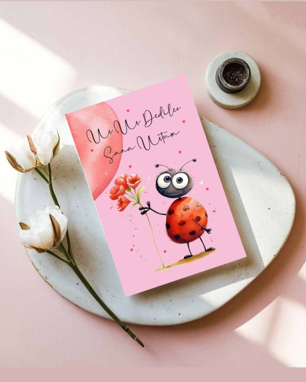 Rekbon Uç Uç Dediler Teşekkür Kartı 100 Adet Çift Yönlü - E-ticaret Teşekkür Kartı