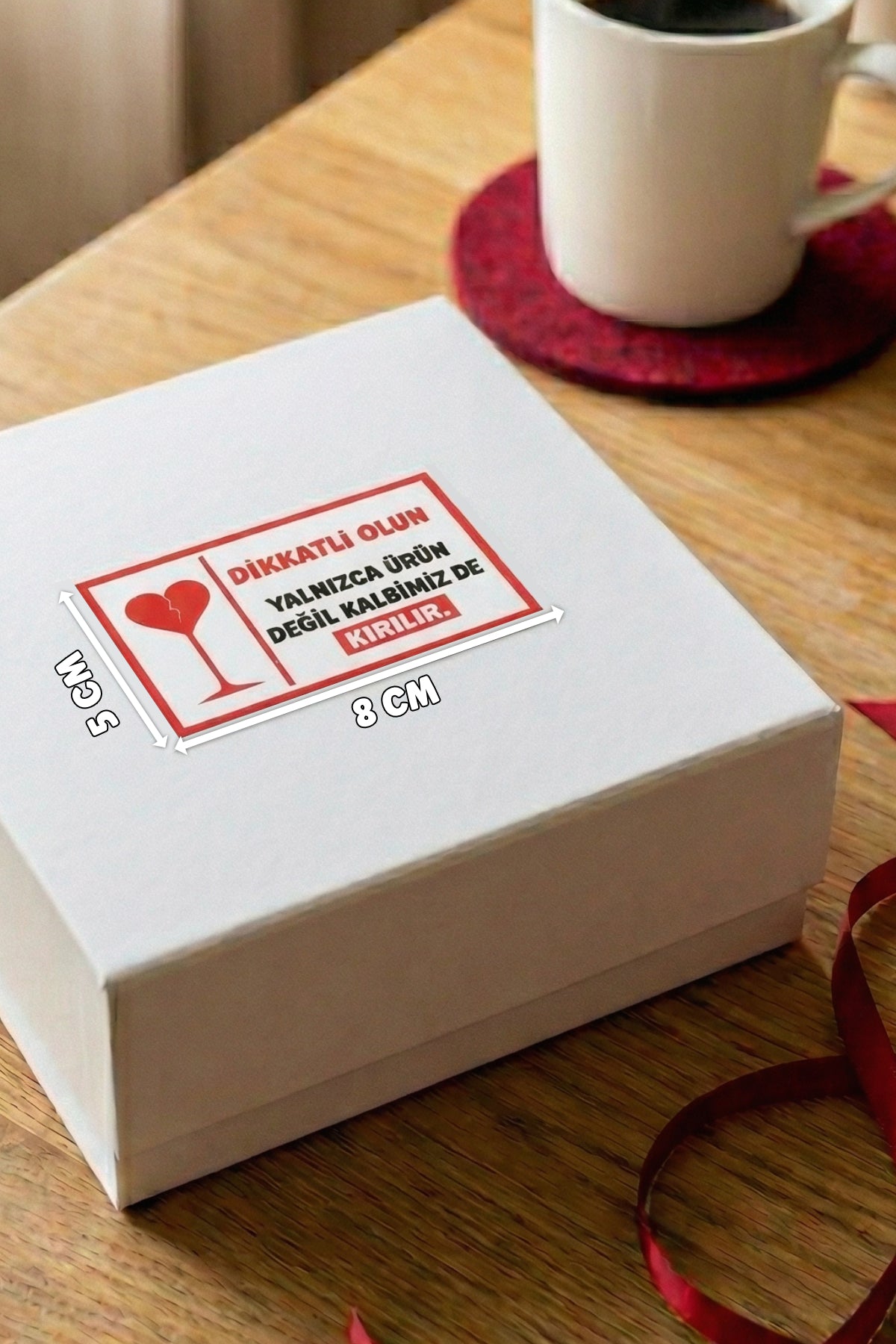 Rekbon Dikkatli Olun Kırılır Etiketi - Ambalaj Paketleme Etiketi - 100 Adet