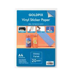 Goldpix İnkjet Yapışkanlı Vinil Sticker Kağıt - 20x30cm