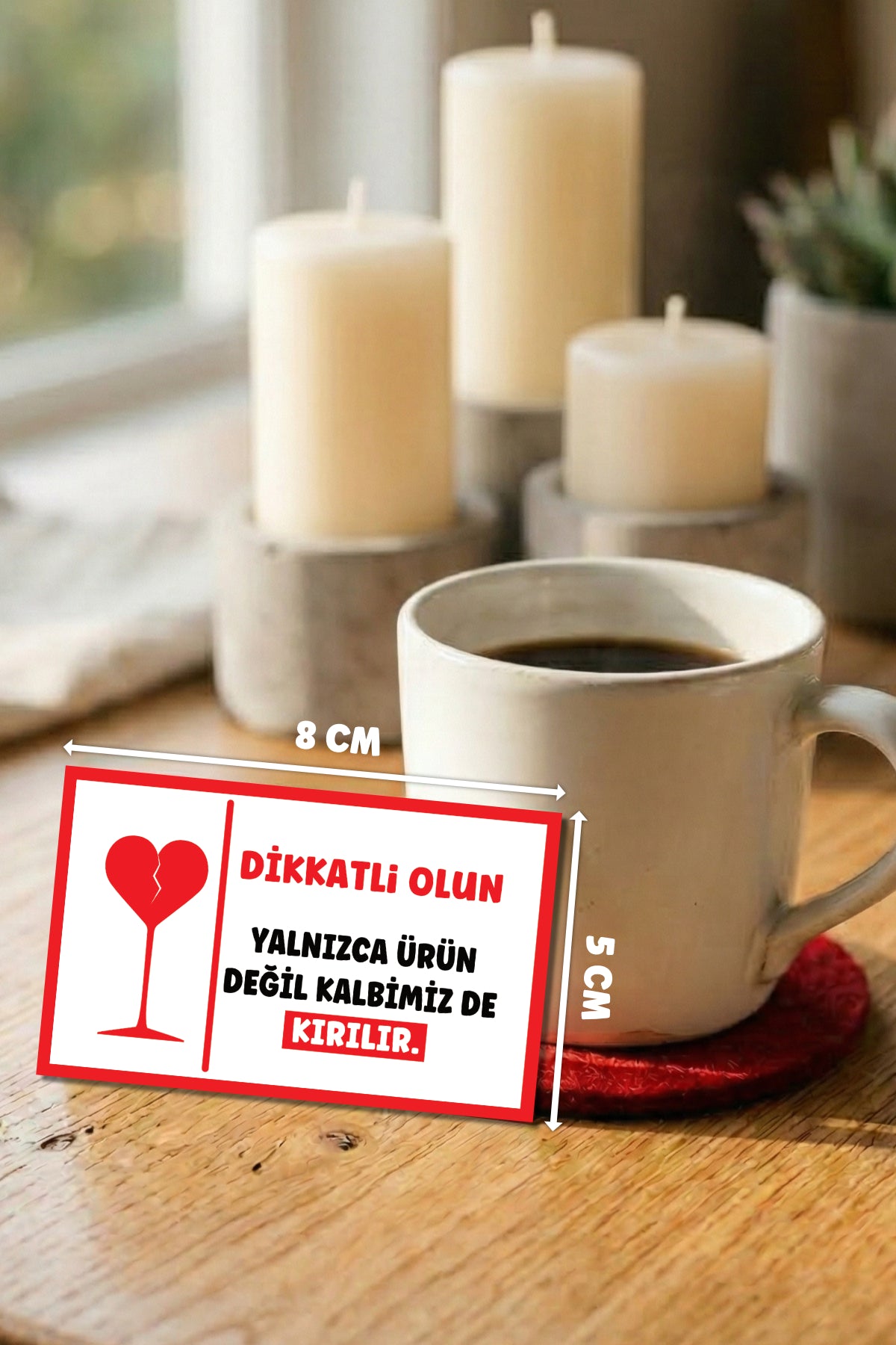 Rekbon Dikkatli Olun Kırılır Etiketi - Ambalaj Paketleme Etiketi - 100 Adet