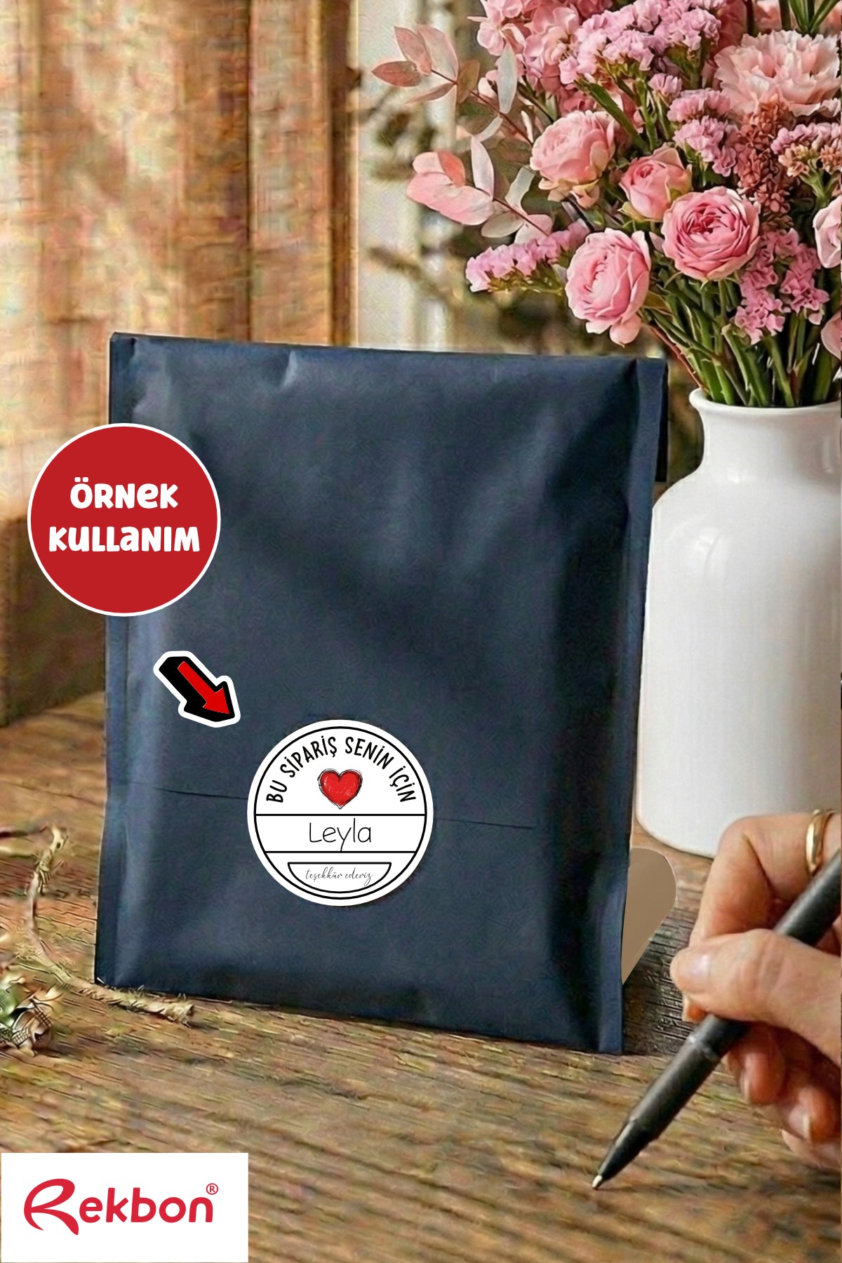 Rekbon Kişiselleştirilebilir Sipariş Etiketi - Teşekkürler Etiketi / Sticker