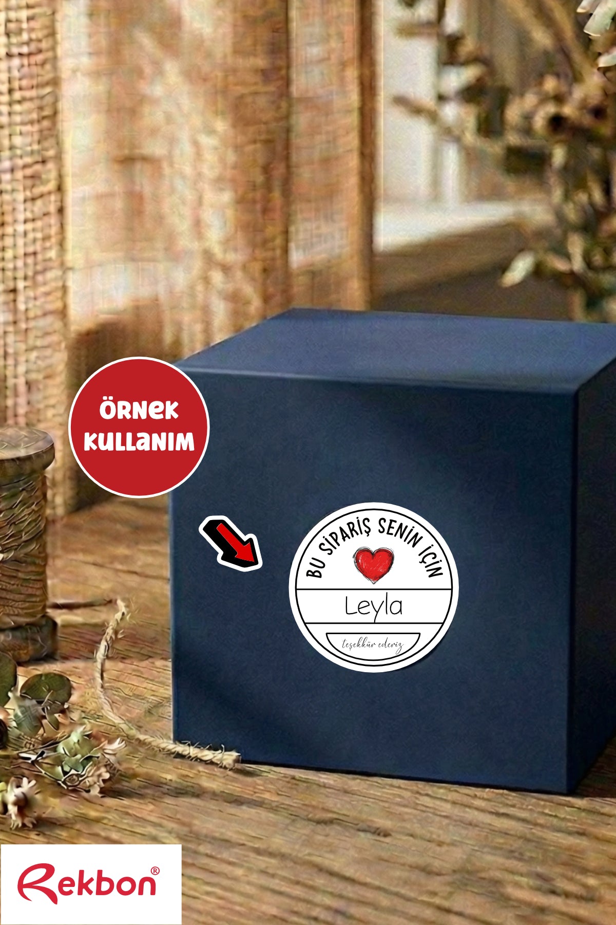 Rekbon Kişiselleştirilebilir Sipariş Etiketi - Teşekkürler Etiketi / Sticker