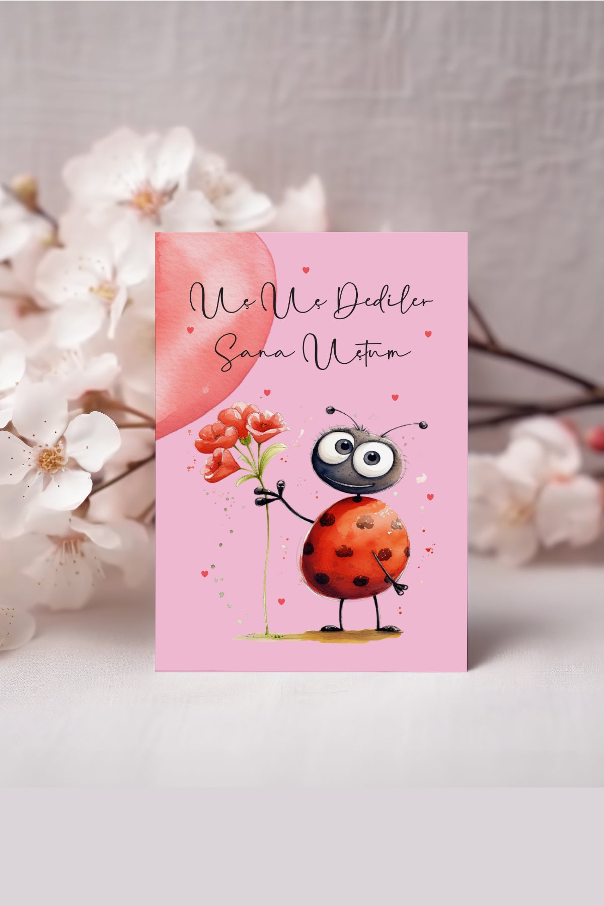 Rekbon Uç Uç Dediler Teşekkür Kartı 100 Adet Çift Yönlü - E-ticaret Teşekkür Kartı