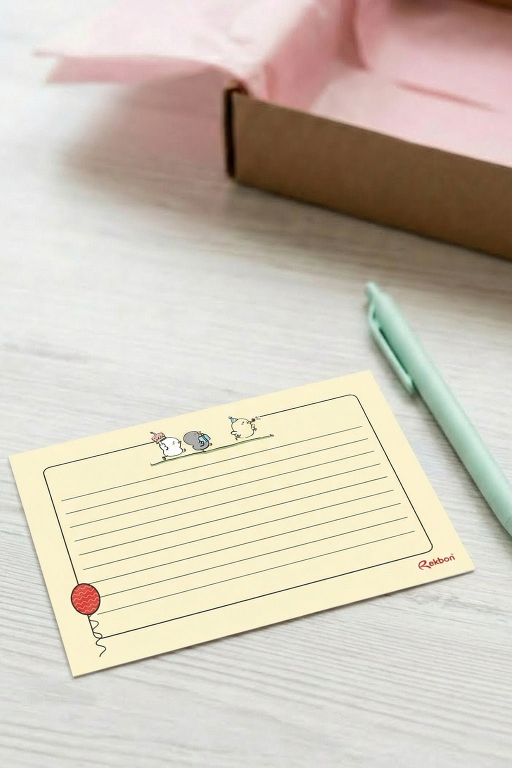 Rekbon Koşun Çocuklar Gülümseten Teşekkür Kartı - Notlu Teşekkür Kartı