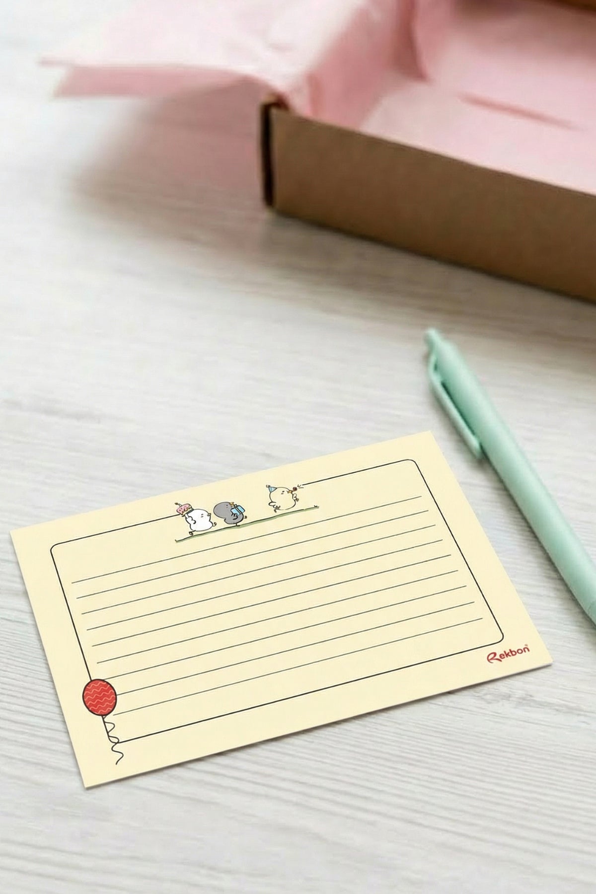 Rekbon Koşun Çocuklar Gülümseten Teşekkür Kartı - Notlu Teşekkür Kartı