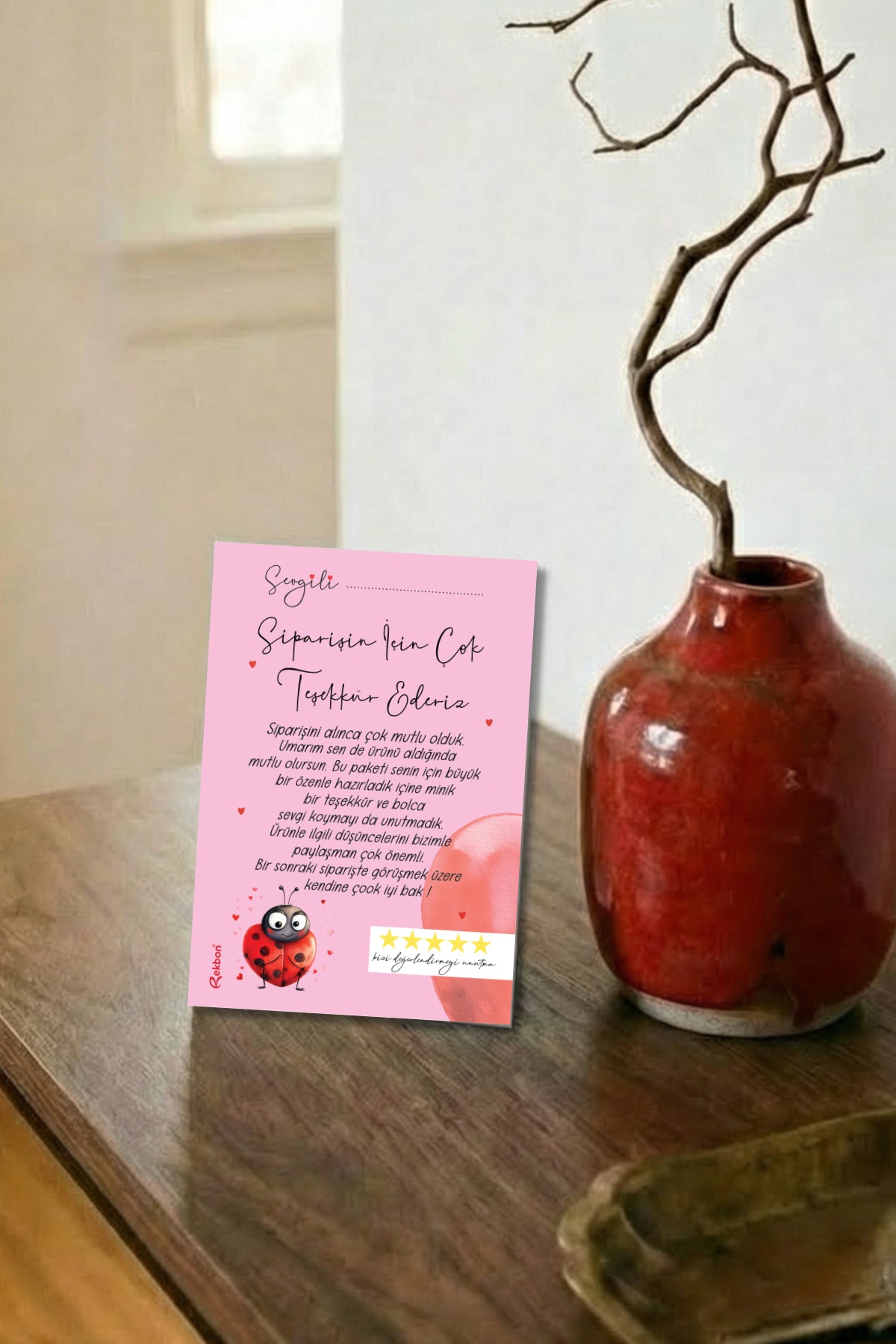 Rekbon Uç Uç Dediler Sana Uçtum Teşekkür Kartı