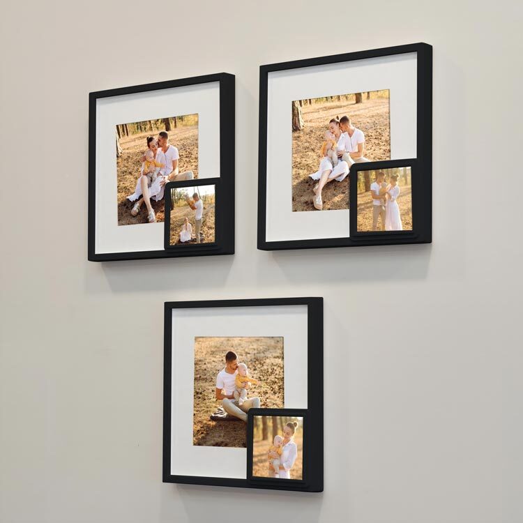 Nobbystar Yapışkanlı Yavrulu Sök-tak Paspartulu Siyah 21x21cm Kare Fotoğraf Çerçevesi - 3'lü Paket