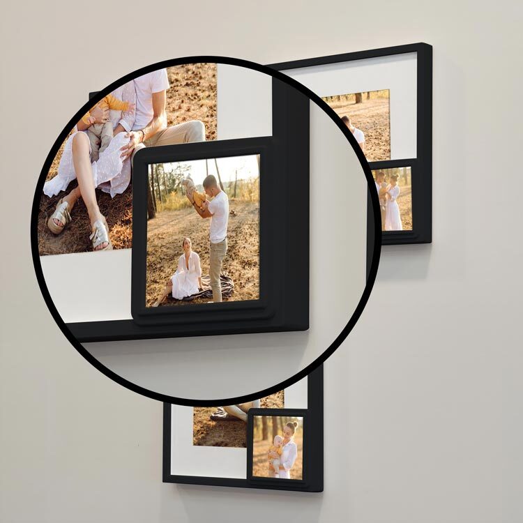 Nobbystar Yapışkanlı Yavrulu Sök-tak Paspartulu Siyah 21x21cm Kare Fotoğraf Çerçevesi - 3'lü Paket